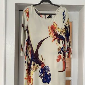 Argenti Printed Long Sleeve Slip Dress